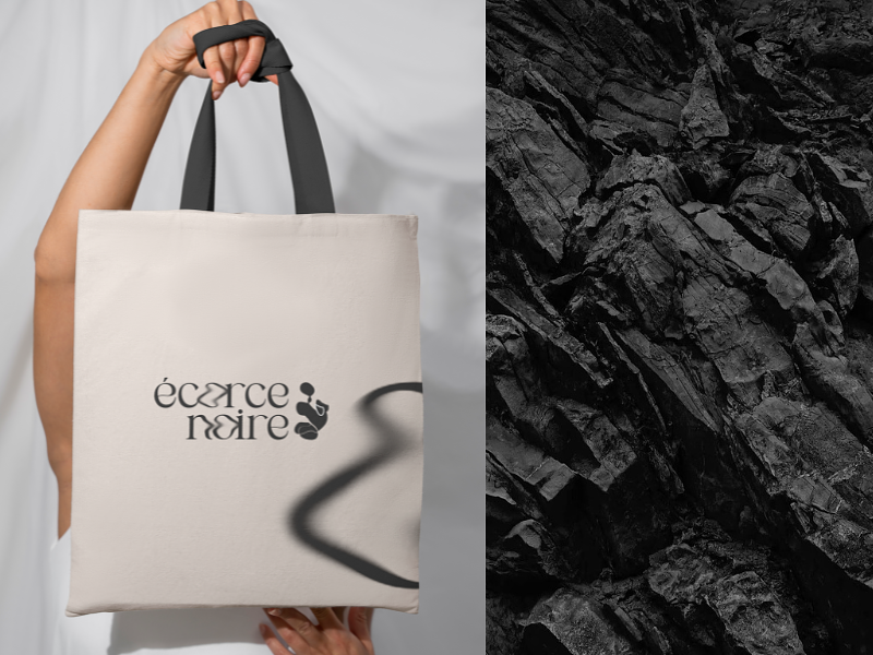 Logo écorce noire - marque de lingerie