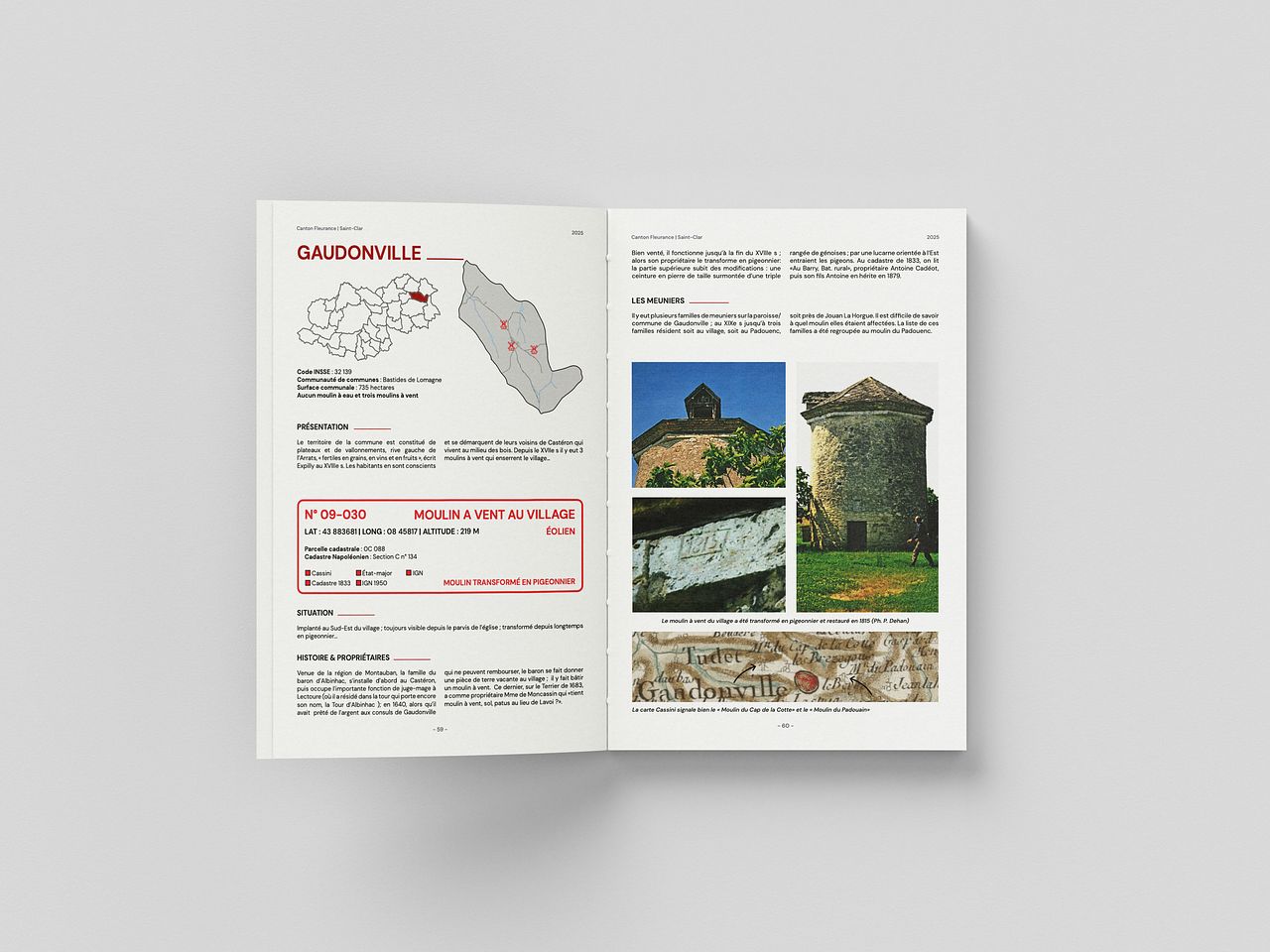 Les moulins - Mise en page d'ouvrage
