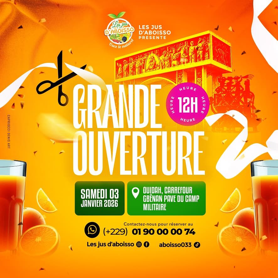 Affiche d'ouverture d'un restaurant