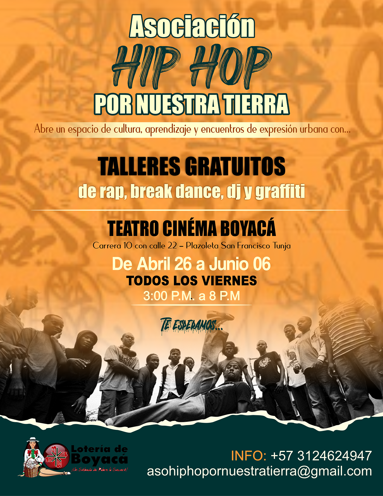 Flyer pour une association de cours de Hip Hop.