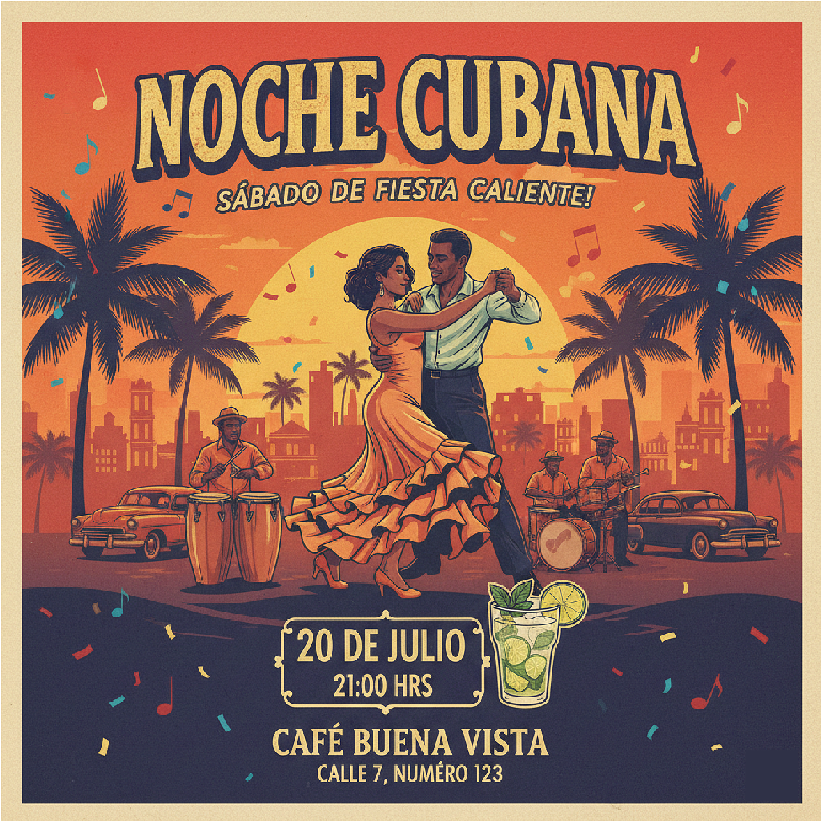 Affiche Noche Cubana