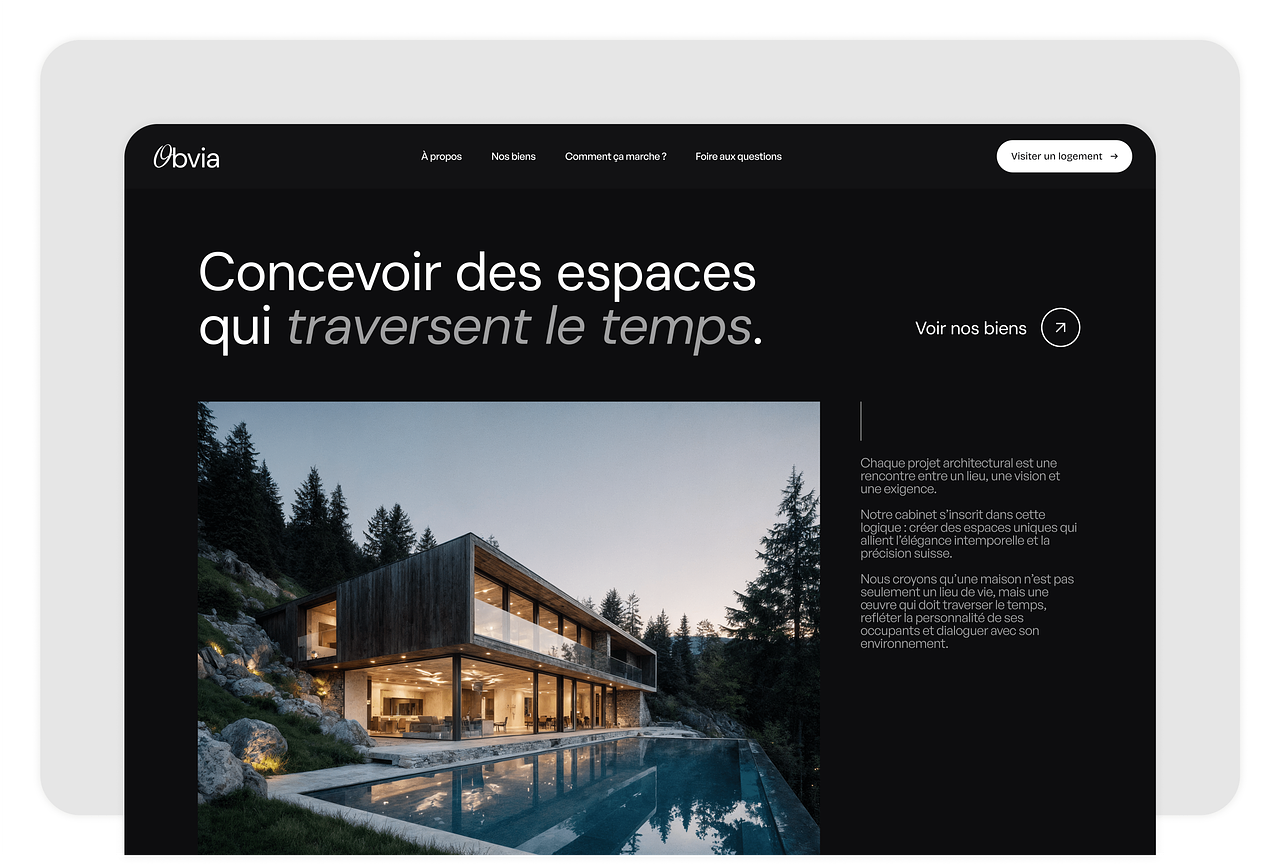 Obvia – Site web cabinet d’architecture
