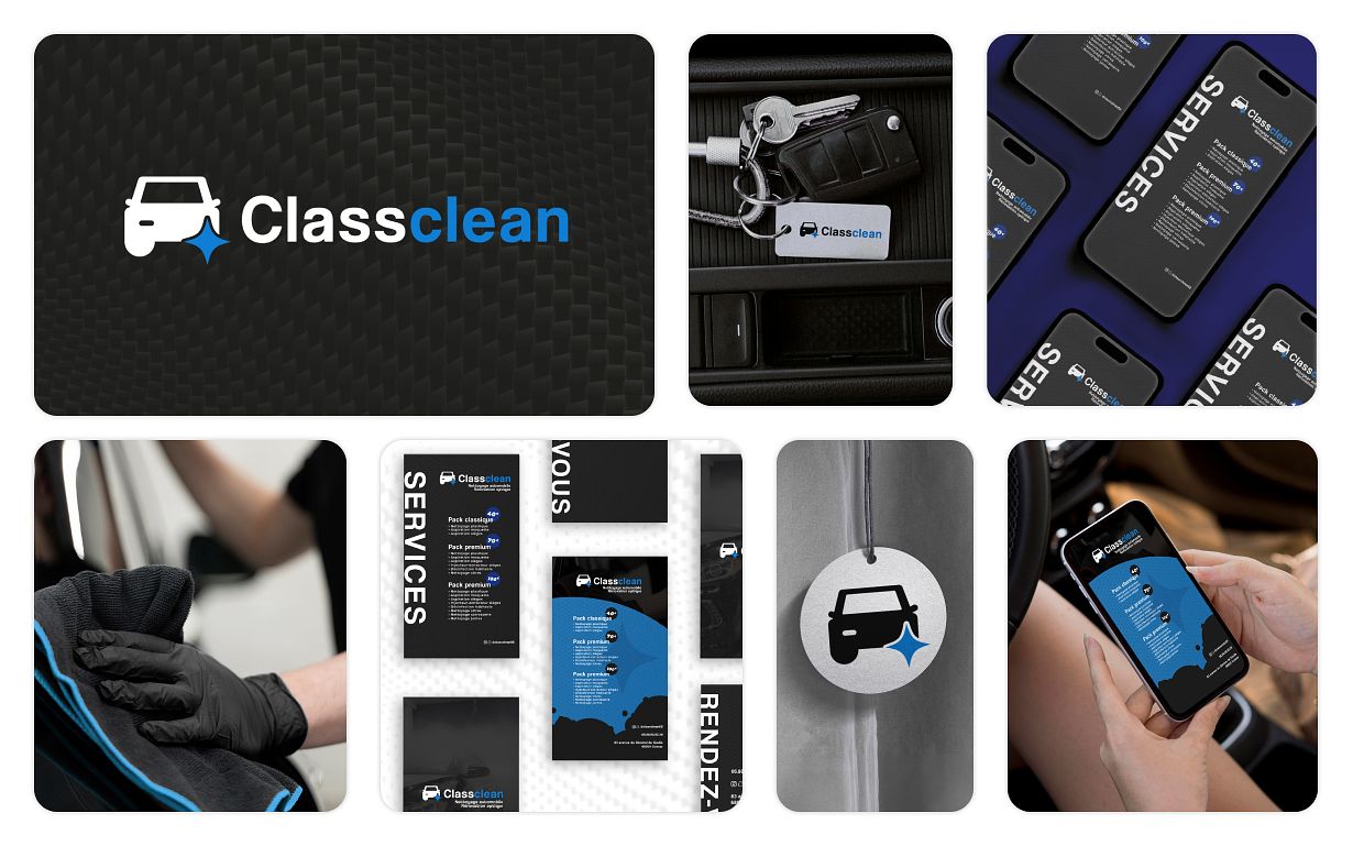 Identité visuelle et logo - nettoyage automobile