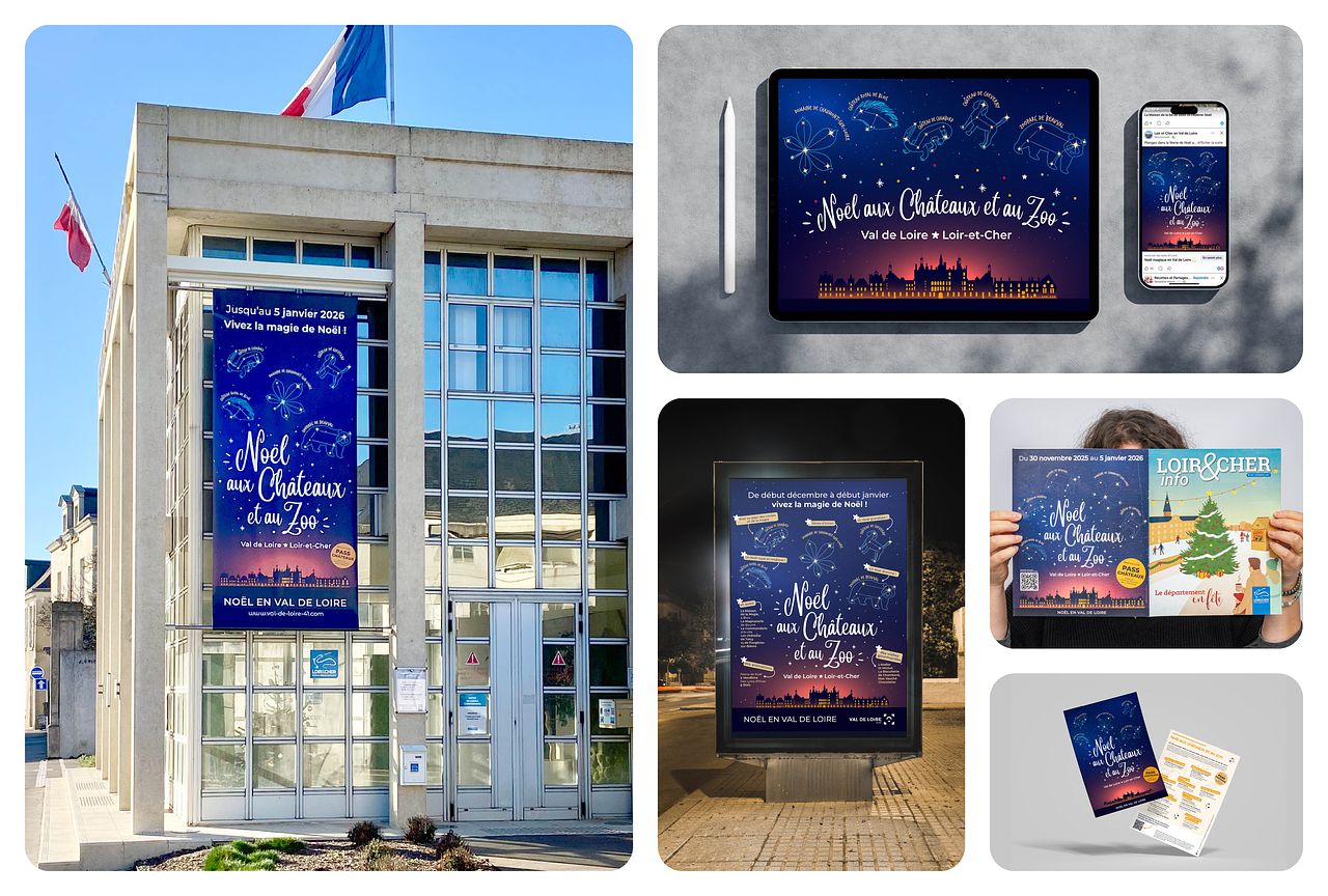 Campagne Noël aux Châteaux et au Zoo (num + print)
