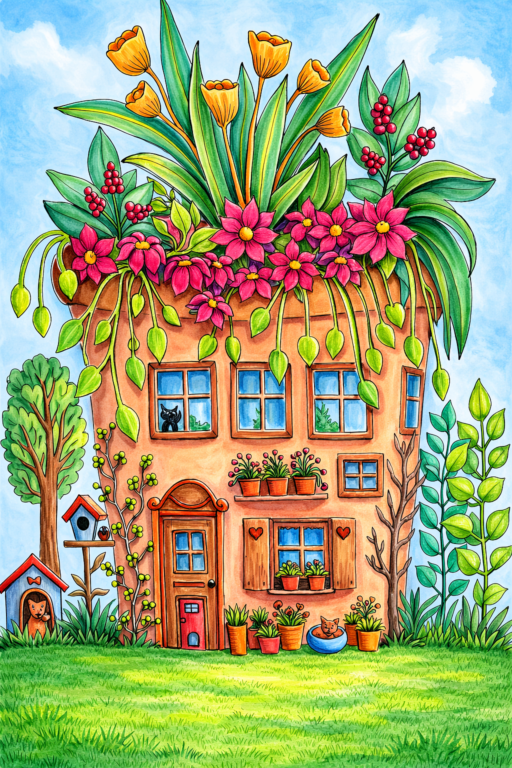 La maison dans le pot