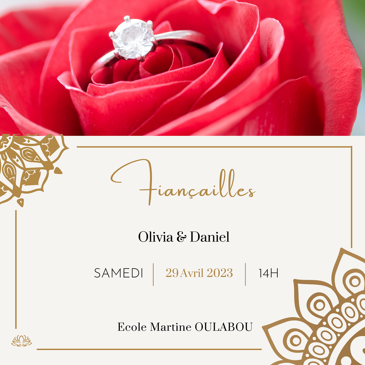 Faire part fiançailles
