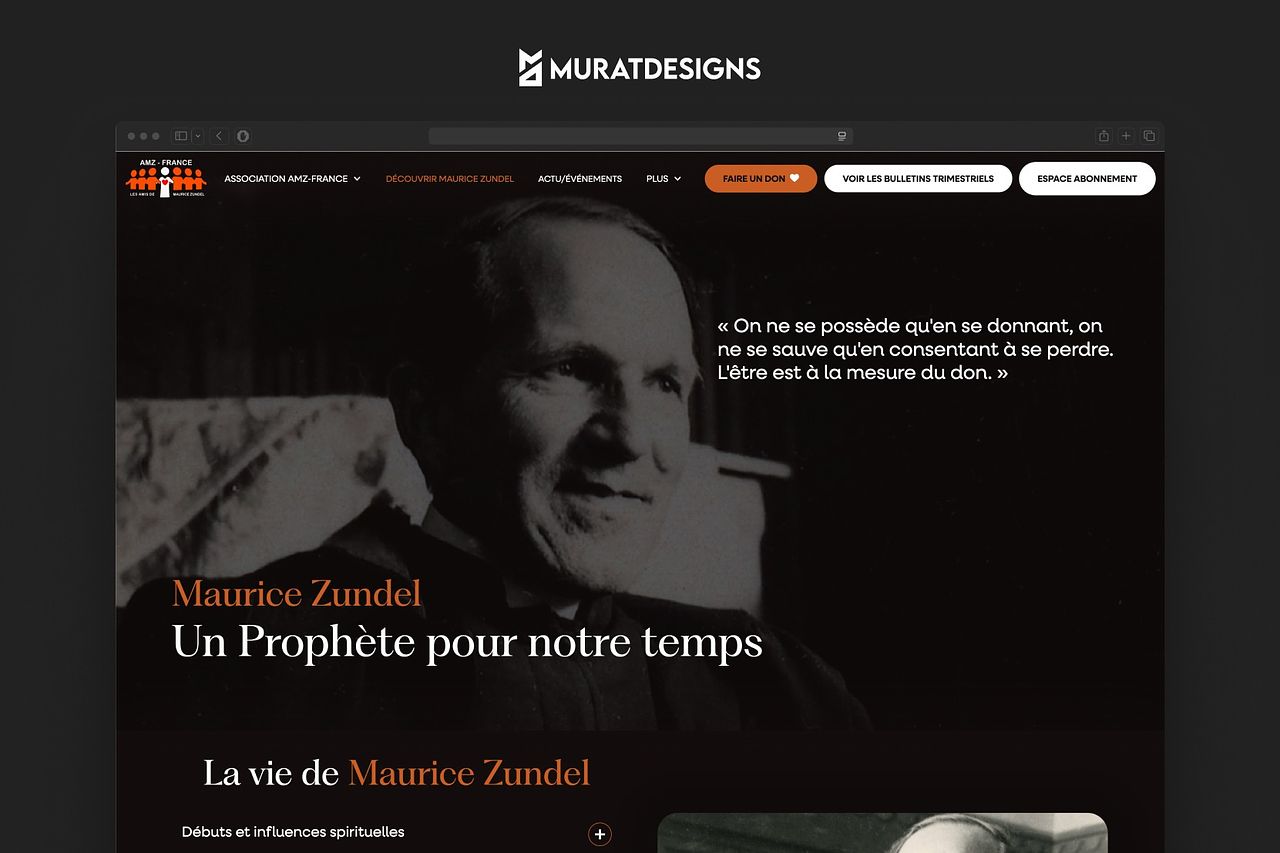 Refonte du site AMZ France · Association Maurice Z