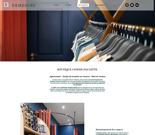 Création de site WordPress & SEO – Démesure Design