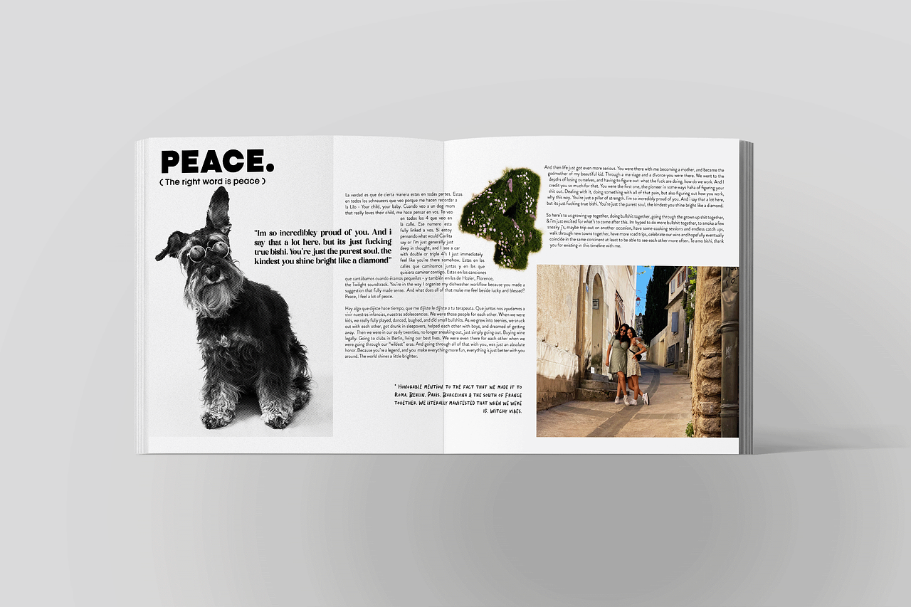 Personalized zine - mise en page