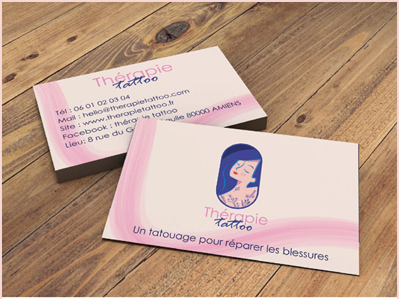 Carte de visite pour asso tatouage réparateur
