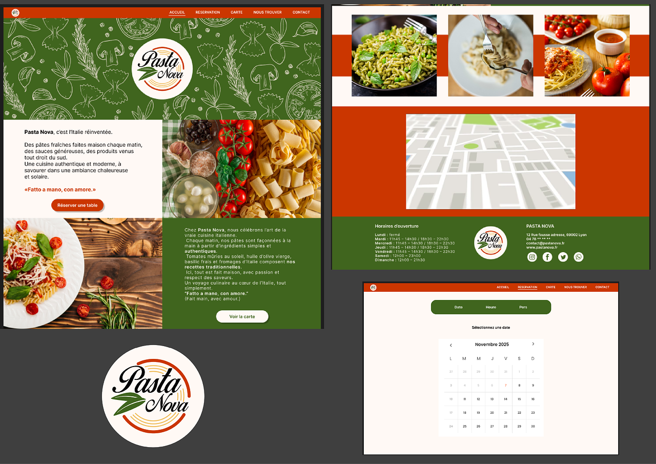 Projet de communication visuelle – Restaurant ital