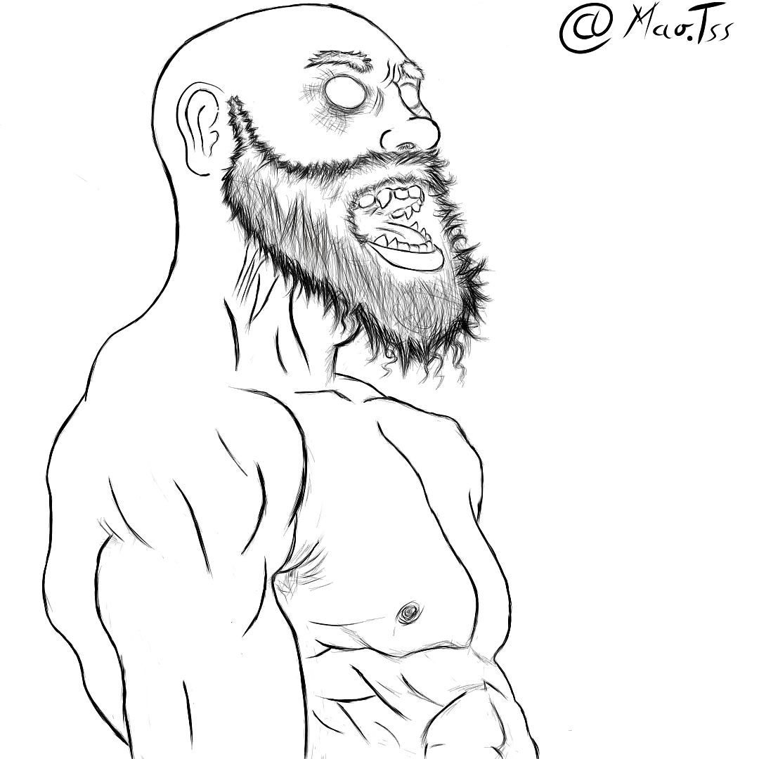 Portrait draw B&W
