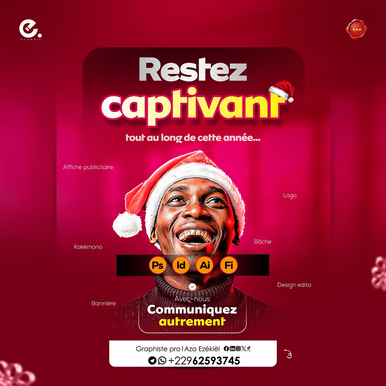 Affiche publicitaire pour réseaux sociaux