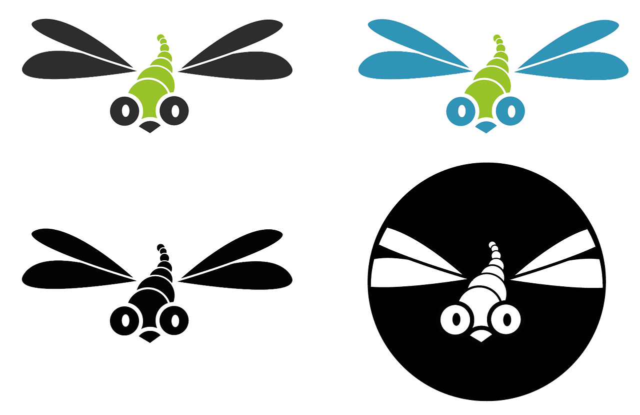 Proposition illustration logo libellule