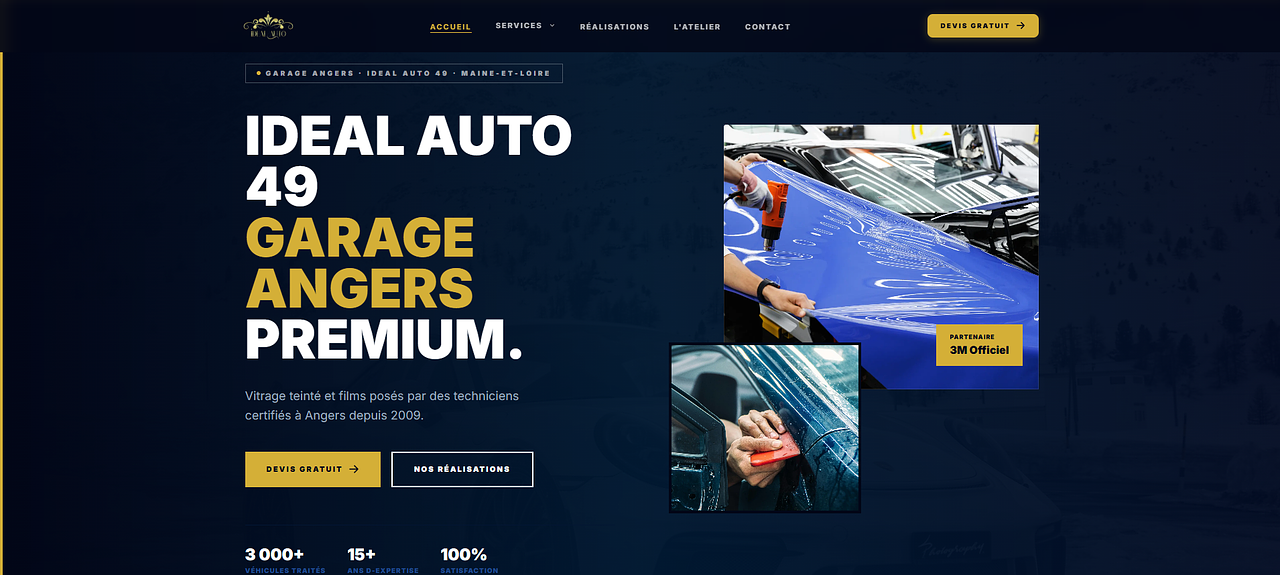 Site vitrine - Idealauto49.com