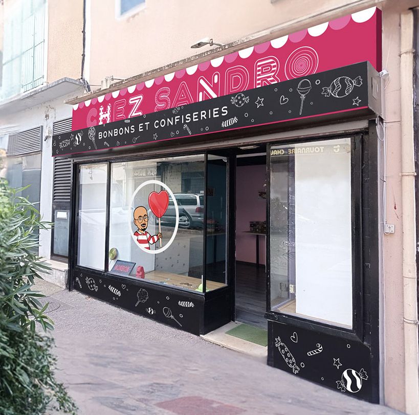 Proposition d'enseignes pour confiserie