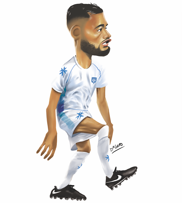 Joueur de foot version BD