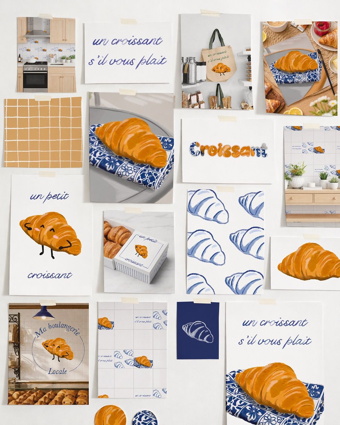 Illustration croissant pour marque et produit