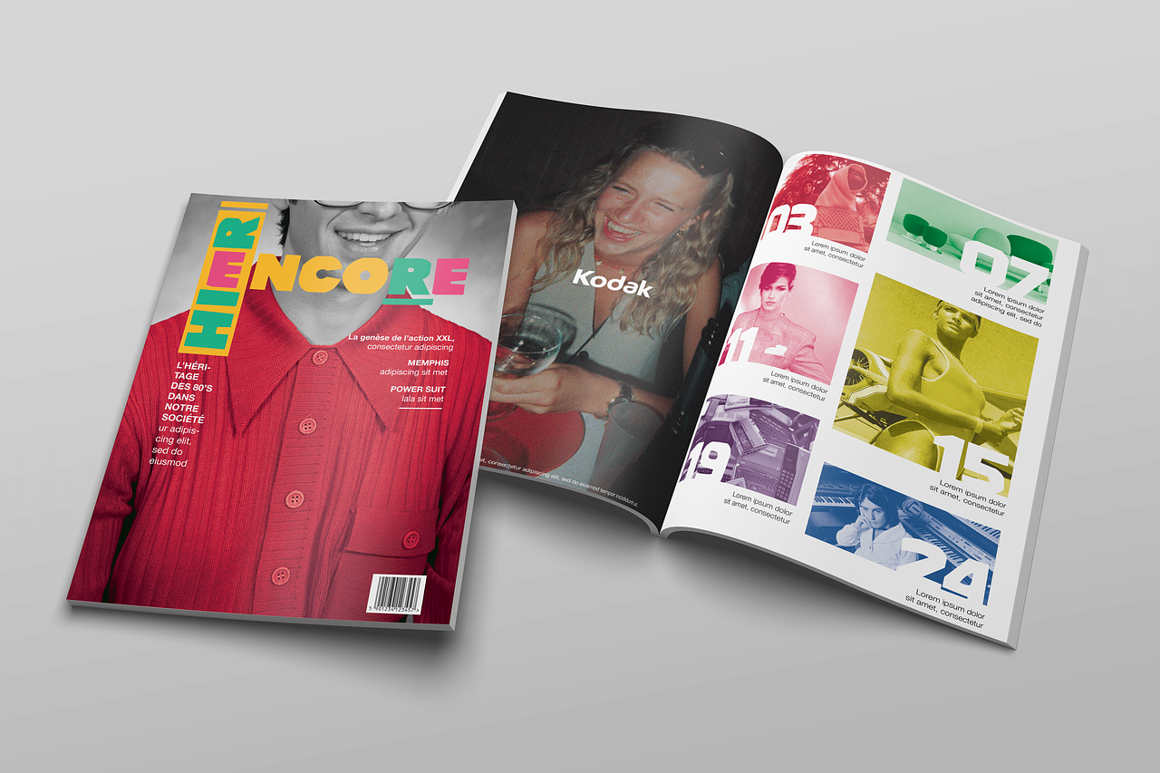 Création couverture magazine "Hier Encore"