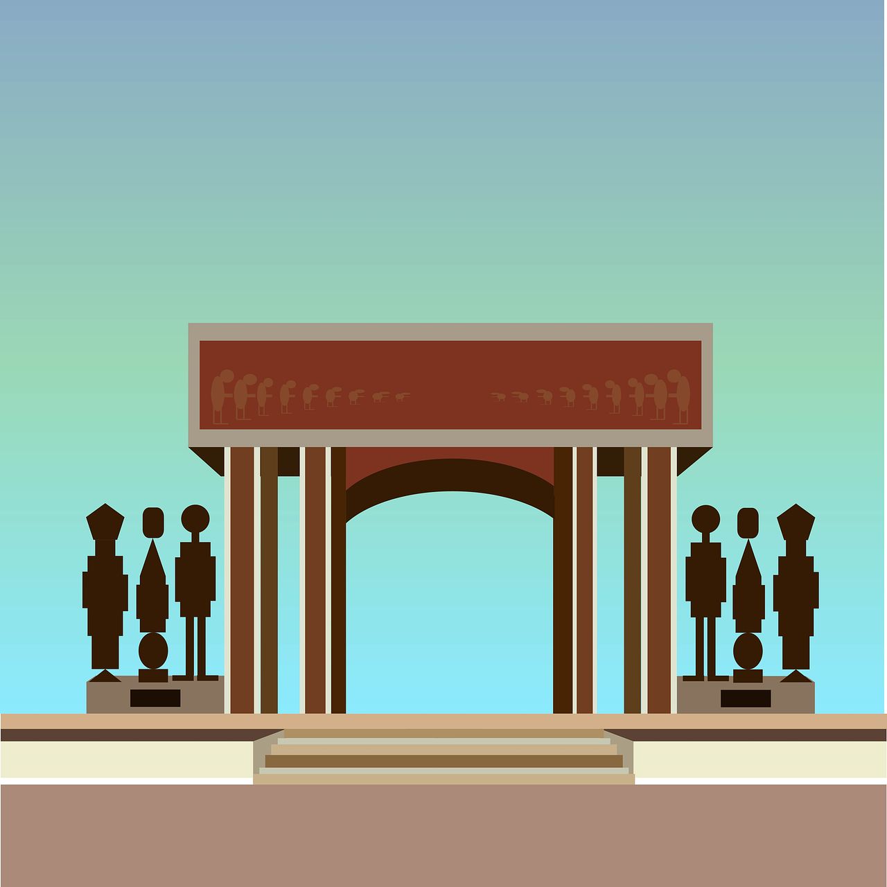Illustartion Porte du non retour temps Journée