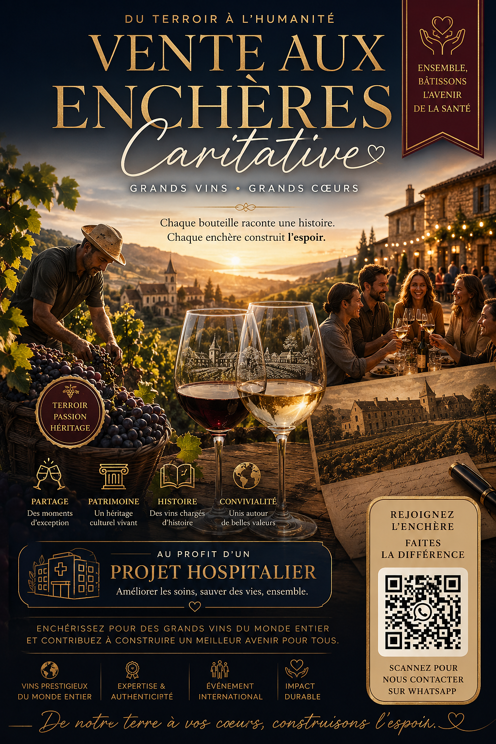 Affiche – Vente aux enchères caritative de grands