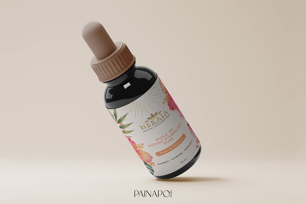 Etiquette cosmétique huile cosmétique