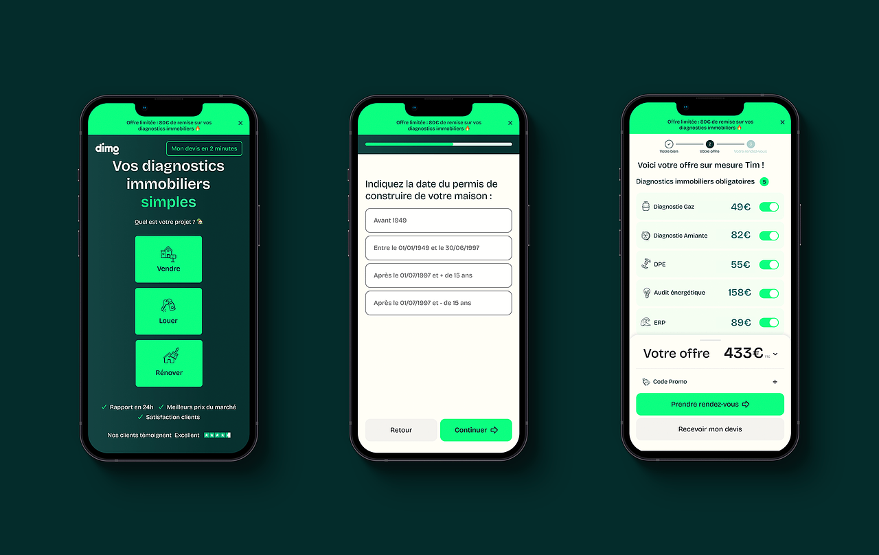 Outils de création de devis sur mesure pour Dimo D