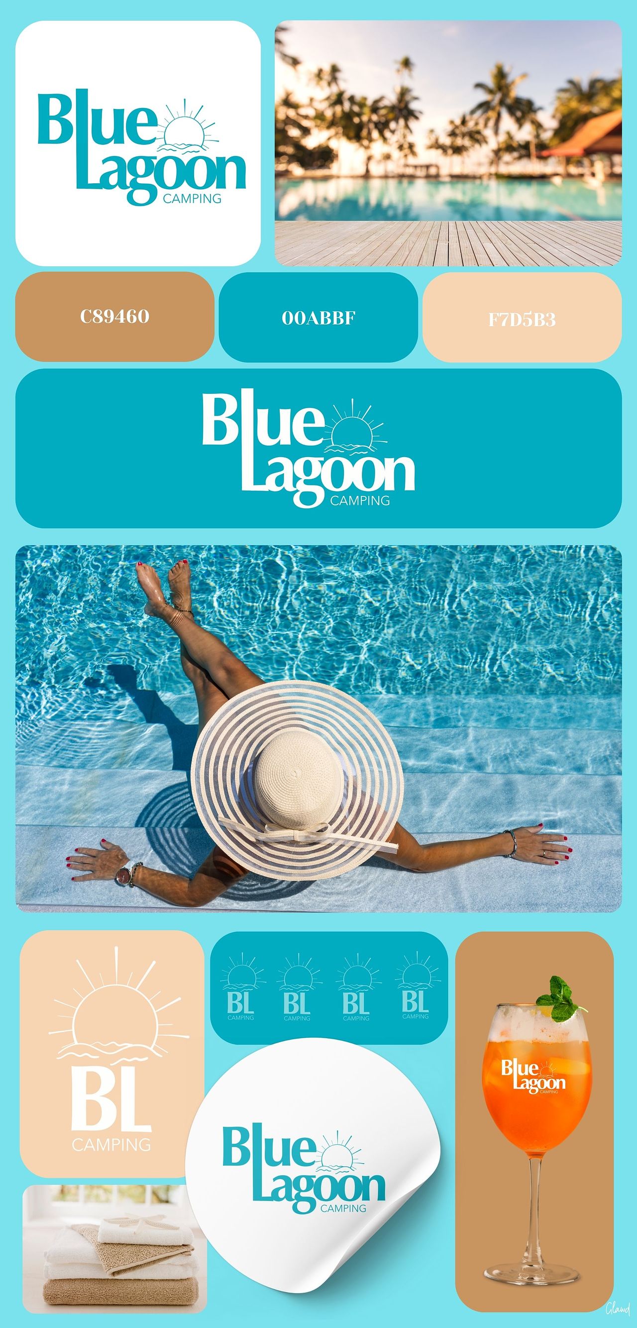 Identité visuelle Blue Lagoon Camping