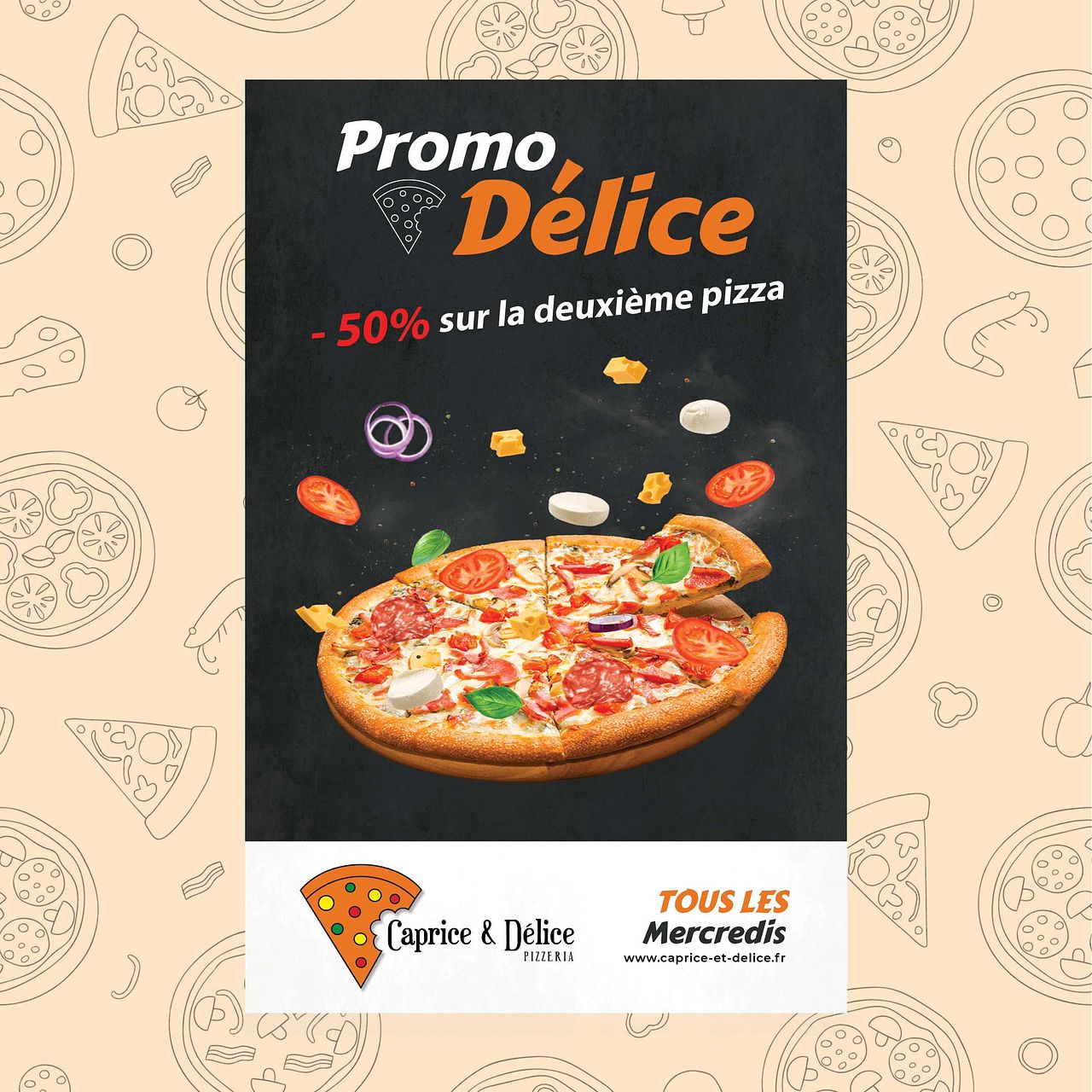 Flyer Caprice & Délice Pizzeria