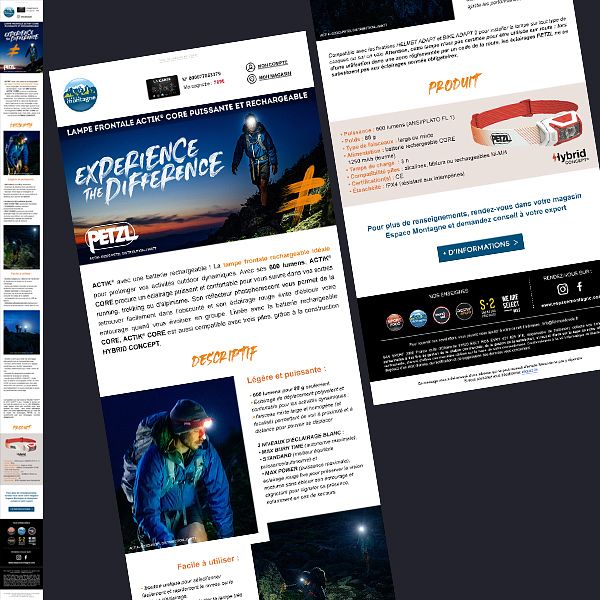 Emailing Espace montagne x Petzl