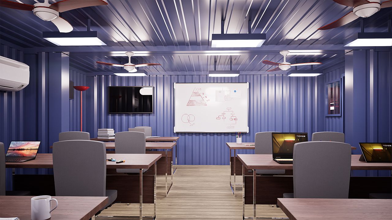 Design 3D d’une salle pédagogique pour une académi
