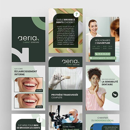 Template réseaux sociaux Aeria Cabinet Dentaire