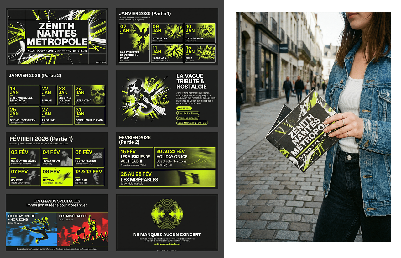 Mise en page de programme de spectacles