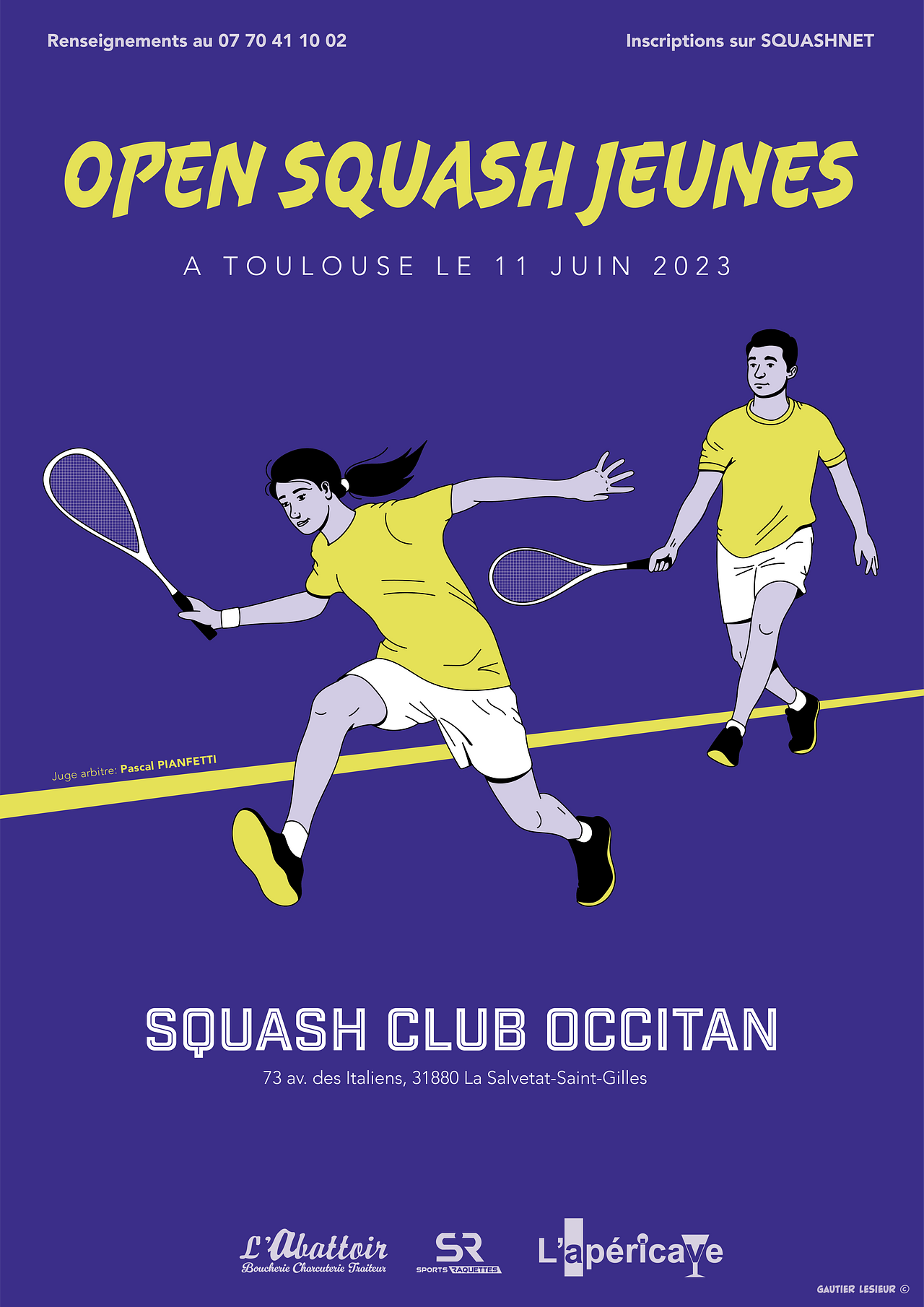 Affiche SQUASH CLUB OCCITAN