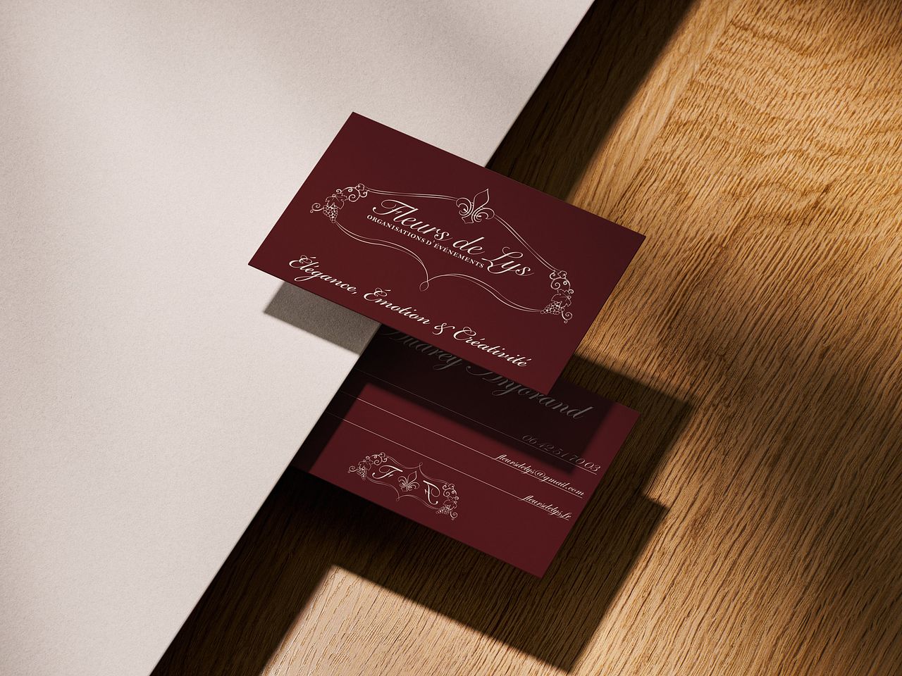 Carte de visite Fleurs de Lys