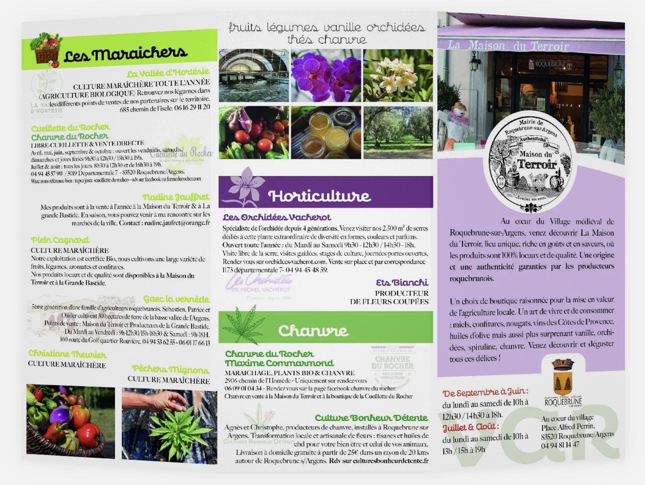 Brochure 3 volets recto/verso Maison du Terroir