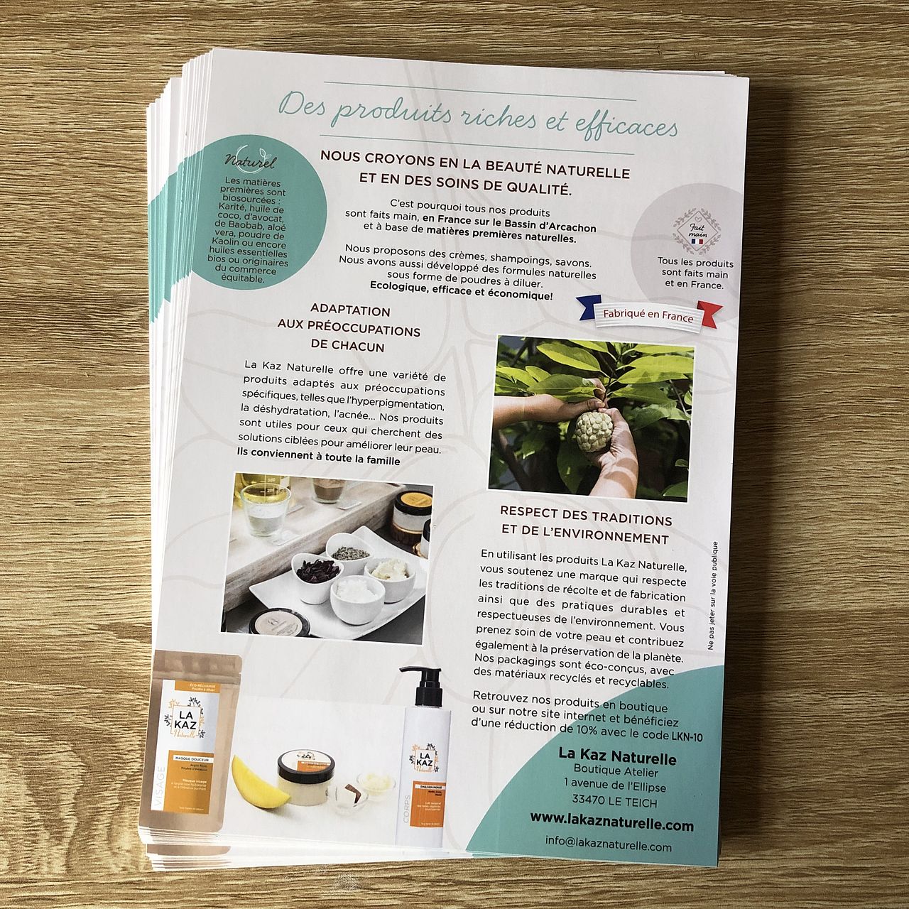 Flyer Marque Cosmétique Naturelle