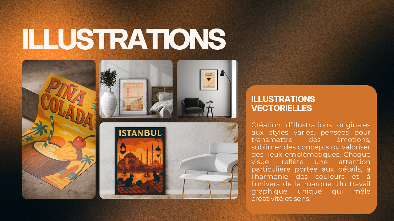 Illustrations pour boutique Etsy
