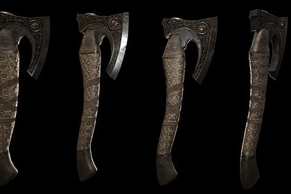 Ornamented Low-Poly Hatchet V.1