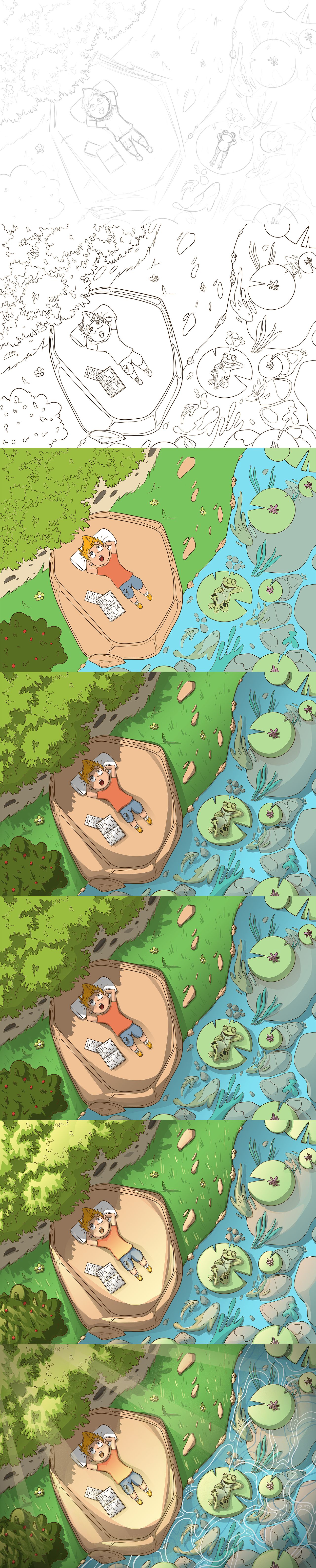 Réalisation d'illustration pour livre jeunesse