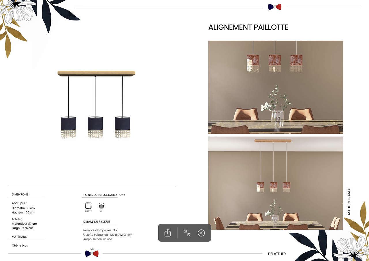 Mise en page Catalogue Delatelier