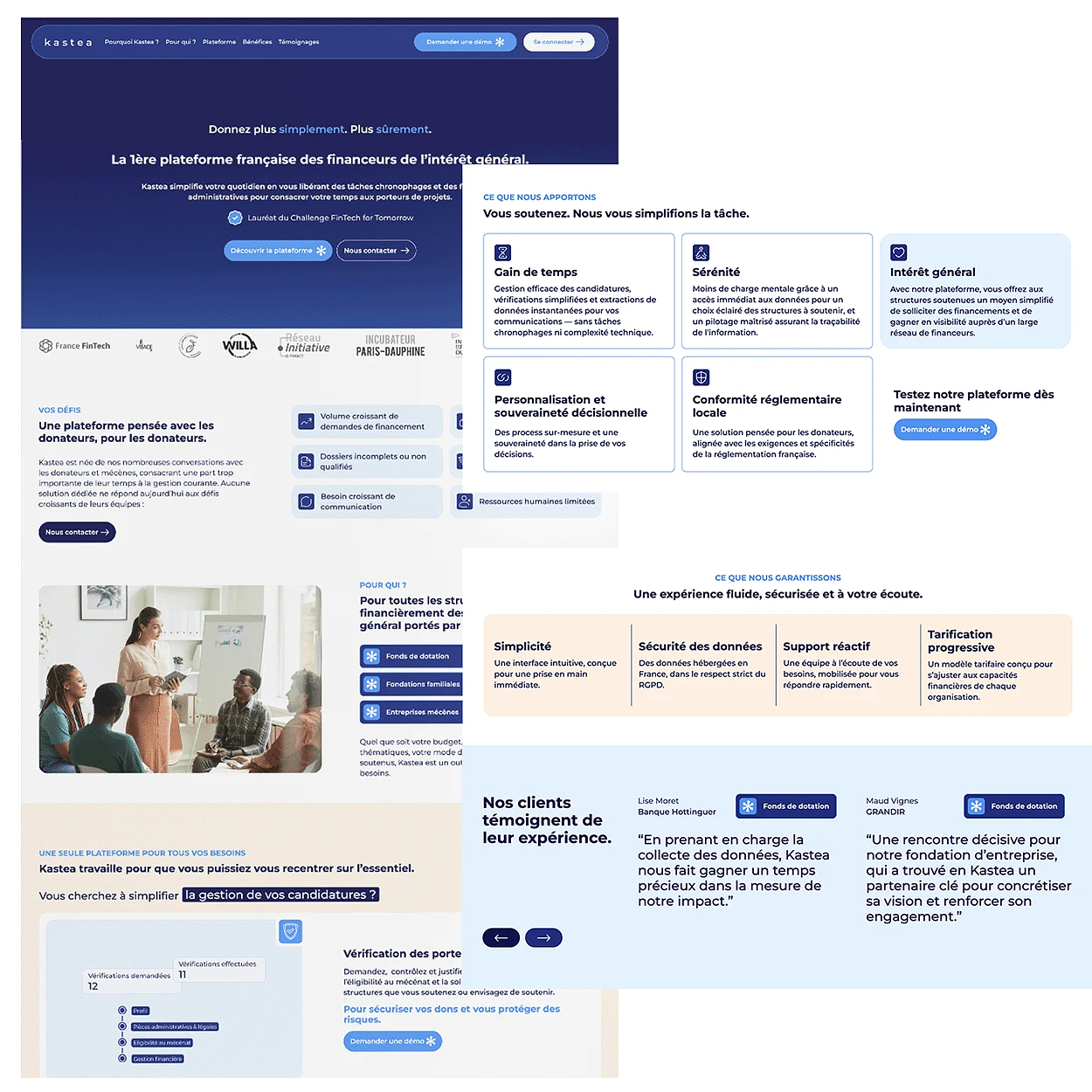 Web design, site vitrine pour une plateforme SaaS