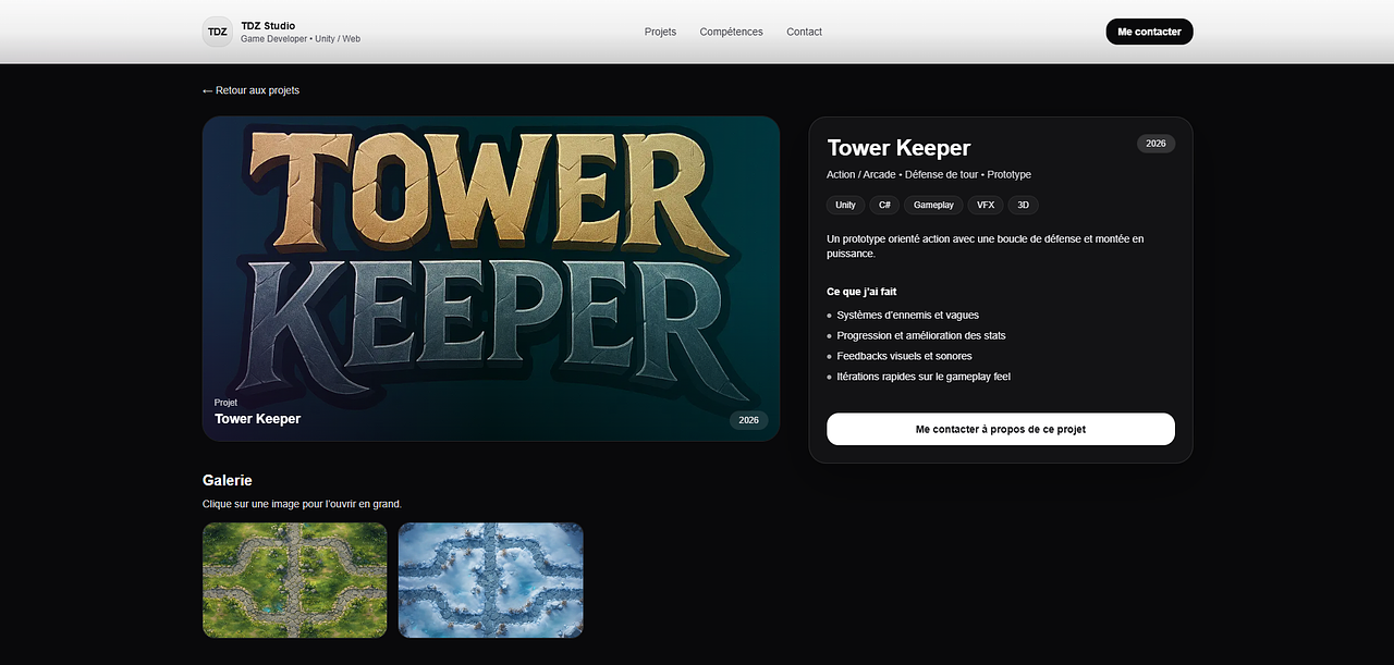 Game Portfolio - Product Page