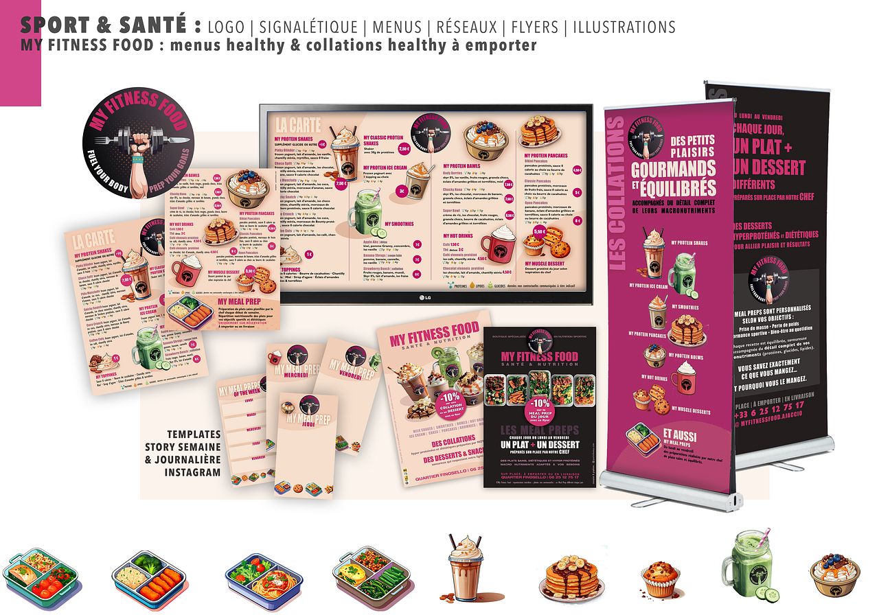 Logo, Menus Print & Web, Roll-up, menu Instagram