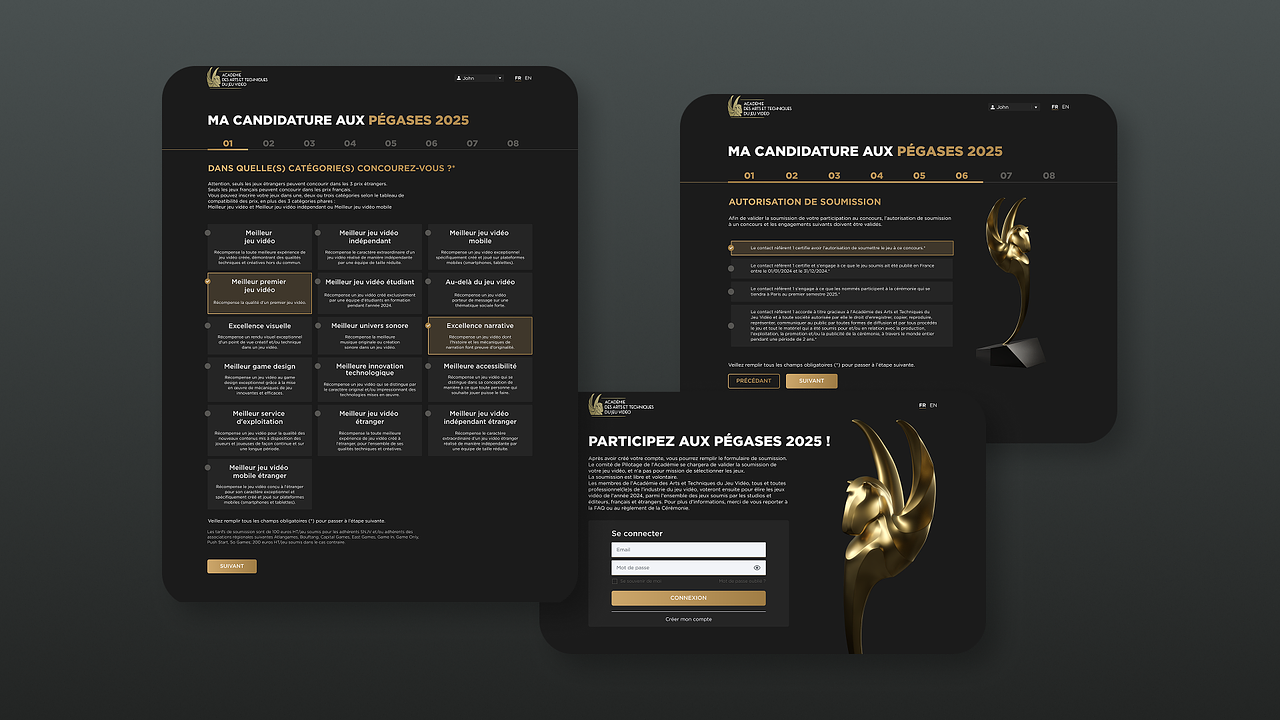 Académie du jeu vidéo - Pégase soumission