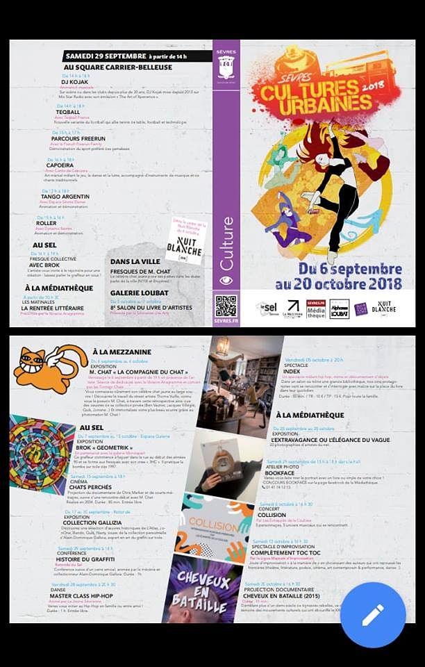 Flyers culture urbaine Mairie de Sèvres