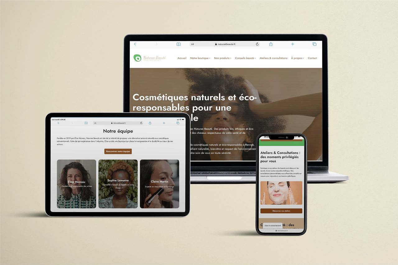 Naturae Beauté - Intégration web