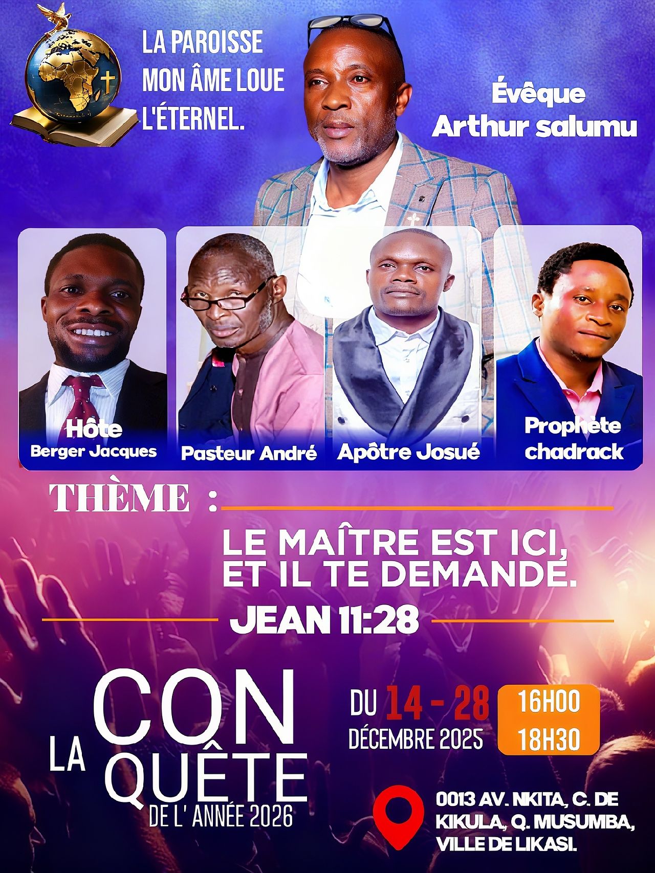 Conception des affiches de marathon de prière