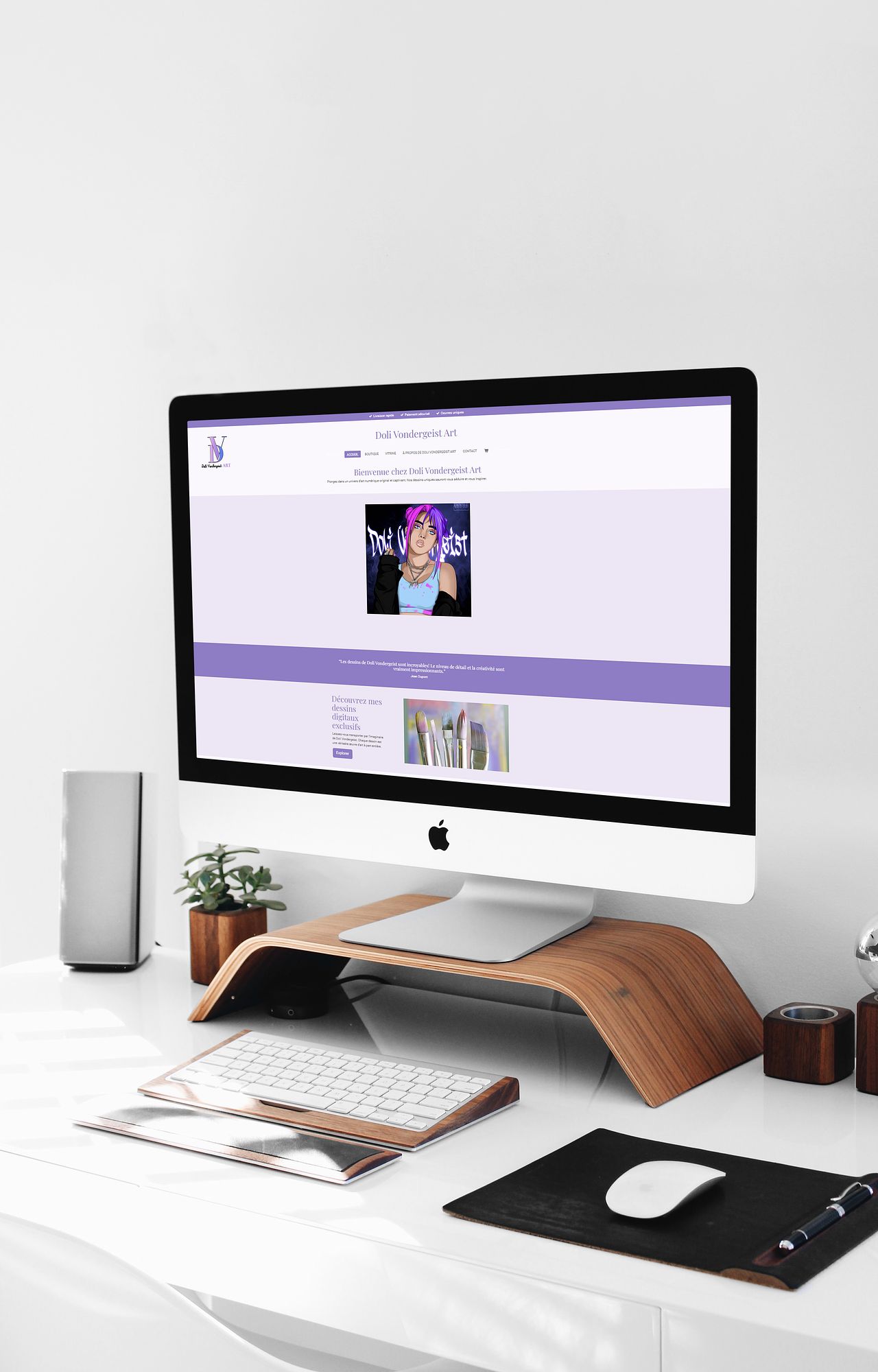Identité visuelle site web Doli Vondergeist