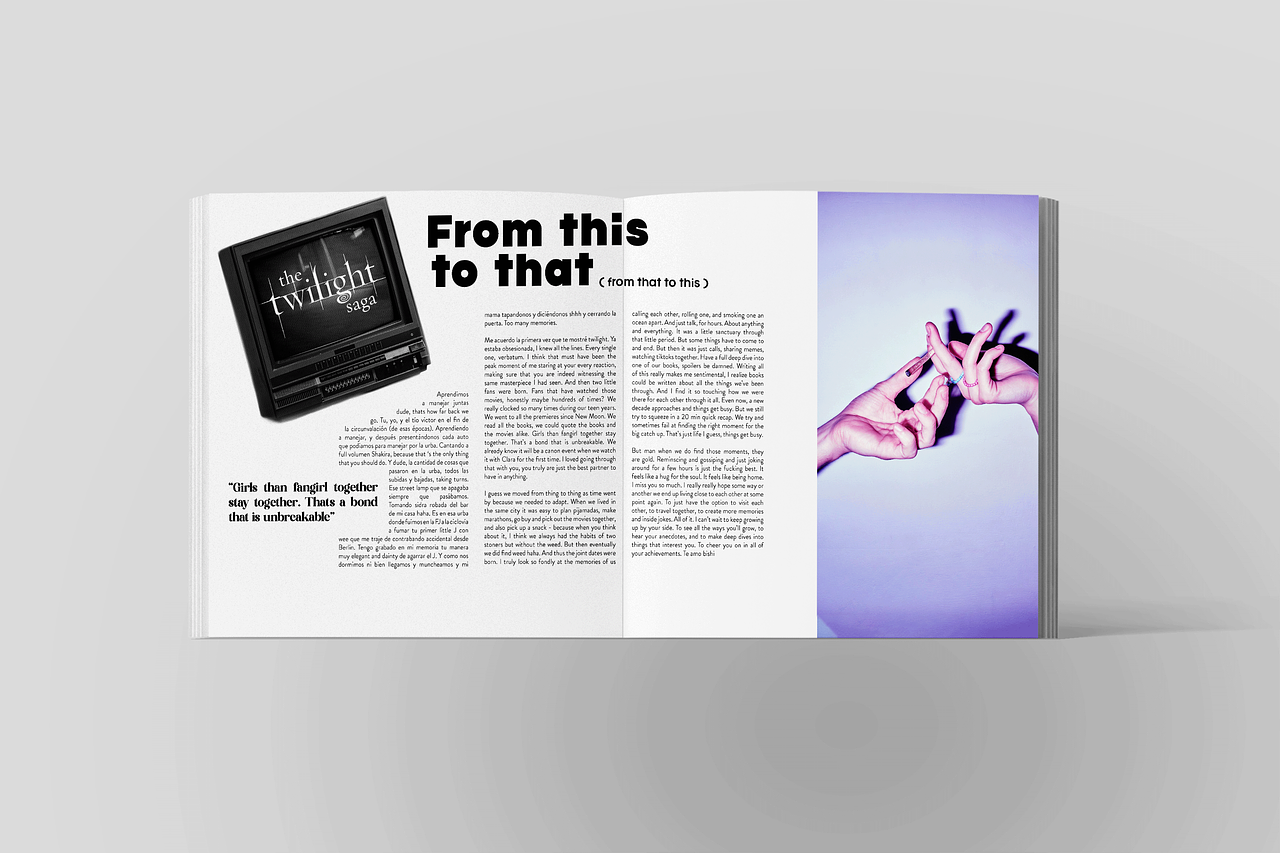 Personalized zine - mise en page